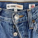 RE/DONE  Double Needle Crop Ankle Jeans Button Fly Retro Preppy Trucker Blue 25 Photo 4