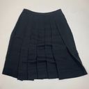 Brooks Brothers  Womens Pleated A-Line Skirt Navy Blue Size 6 Zip Silk - NWT Photo 1