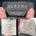 Harper  14" High Rise Cropped Raw Hem Dark Wash 76% Cotton Skinny Jeans 29 Photo 3