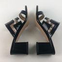 PARKE Marion  Bailey Geometric PVC Slide Sandal Block Heel 36 Black $596 in box Photo 4