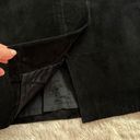 Coldwater Creek  Black Suede Faux Wrap Mini Skirt Petite Small / Medium Photo 1