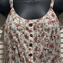 love on a hanger  Floral Cream Orange Sleeveless Ruffle Strap Elastic Top Size L Photo 2