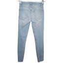 frame denim Frame Womens Blue Light Wash Le Skinny De Jeanne Crop Raw Hem Jeans Size 23 Photo 1