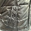 New York & Co. Shiny Black Hooded Quilted Puffer Vest Women’s Size Medium Photo 7