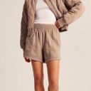 Abercrombie & Fitch Tan Quilted Sweat Shorts Photo 1