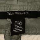 Calvin Klein Jeans Linen Blend Shorts Women’s Size 2 Olive Preowned Photo 5