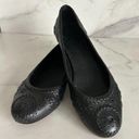 Jack Rogers  Black Leather Signature Ballet Flats Sz 8 Photo 0