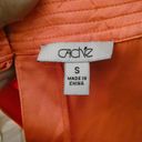 Cache  Satin Blouse Cami Scoop Square Neck Keyhole Orange Small Sherbet Tangerine Photo 4