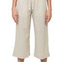  BEACH LUNCH LOUNGE Lightweight Linen Cotton Cropped Pant Brown Photo 2