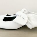 The Row  White Leather Coco Bow Kitten Heel Mules sz 40 Photo 3