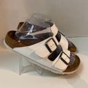 Birkenstock Arizona White Leather Sandals Size US 9 EU 40 Photo 1