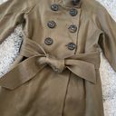 ZARA GUC  Olive Green Belted Wide Sleeve Coat Photo 2