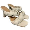 Twisted Flattered x Revolve River  Leather Heeled Sandals in Cream Photo 8