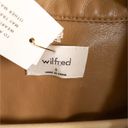 Wilfred  Aritzia Caroline Shirt Dress Iced Latte Belted Faux Leather Womens Small Photo 3