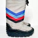 The Moon Vintage 70’s Boots Grey Blue Red Size 8 Women’s Photo 2