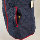 Charter Club New  Colorblocked Quilted Vest Full Zip Navy Blue Red Photo 7