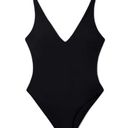 Everlane  Black One Piece V Neck Swimsuit New XXL Photo 0