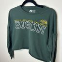 Russell Athletic Women's NDSU Green Long Sleeve Cropped Tee-Medium Photo 1