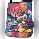 Disney  Mickey & Minnie Crazy In Love Graffiti Crossbody Travel Bag Photo 3