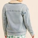 Faherty Womens Riverlands Sherpa Denim Jean Trucker Jacket sz XL Photo 1