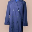 Jones New York Vintage  Blue Double Breasted Trench Coat Women’s Size 16 Photo 0