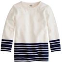 J.Crew  Size XS Nautical Navy Colorblock Striped Cotton Crewneck Sweatshirt Photo 0