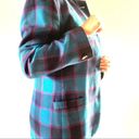 Vintage Blue  & Pink Plaid Blazer Size 12 Photo 3