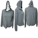 Ralph Lauren Lauren  Gray Hooded Knit Pullover 100% Cotton Sweater Size Medium Photo 1