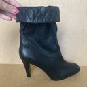 Worthington Y2k 90s retro style black quilted leather slouchy ankle sook boot booties EUC 8 Photo 1