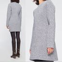 Tibi  • Tech Poly Sculpted Sweater Mini Dress grey knit chunky heathered black Photo 9