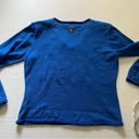 JACK Vintage  be quick Santa sweater v neck blue beaded size medium Photo 5