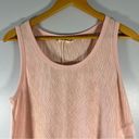 Hem & Thread  pink white stripe oversized layered tank top size small Photo 1