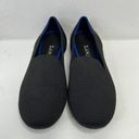 Rothy's Rothy’s Size 9.5 The Loafer Ballet Flats Black Knit Round Toe Slip On Blue Trim Photo 3