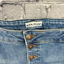 Ava & Viv  Shorts Mid Rise Midi Blue Denim 5 Pockets Button Fly Stretch 24W Photo 1