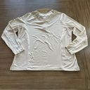 Peter Millar Women’s  Long Sleeve 1/4 Zip Athletic Shirt Size XL LOGO Cream Tan Photo 1