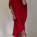 Trina Turk Radiant Off Shoulder Asymmetric Midi Dress Poppy Size XL Retail $248 Photo 2