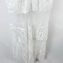 Alexis  Joelle White Lace Sheer Long Sleeve Wedding Bridal Boho Maxi Dress Small Photo 12
