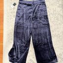 Juicy Couture NWT  Black Label Regal Blue Velour Cropped Wide Leg Pants Size M Photo 7