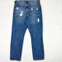 Just Black JBD  Denim Distressed Straight Leg Jeans Size 29 Medium Wash High Rise Photo 1