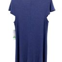 Kensie New  Womens Zip-Detail T-Shirt Dress Navy‎ Blue Large Cap Sleeve Casual Photo 7