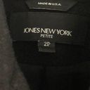 Jones New York  Women’s Petite Black Zip Wool Coat Photo 3