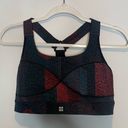 Sweaty Betty  Power Racerback Sports Bra Black City Lights Print Photo 2