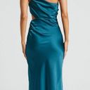 Showpo Teal Blue One Shoulder Cutout Midi/Maxi Dress Photo 2