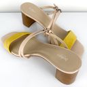 Botkier  Women's Dune Leather Low Heel Strappy Sandals Yellow Size 10 Photo 2