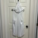 Nike  Women's Solid White Hooded Racerback V-Neck Cover-Up Dress Size 1x Photo 4