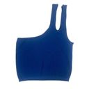 ZARA  Asymmetric Double Strap Ribbed Crop Tank Top / Sports Bra XS Royal Blue Photo 4