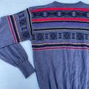 David Meister Vintage 90s  Striped Wool Crewneck Sweater Photo 7