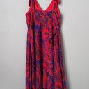 Alexis  Midi Dress Small Womens Red Flowy Tank Vacation Tropical Cocktail Photo 3