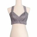 Felina  Stretch Lace Bralette Dark Gray Racerback Women’s Size Large Lounge Layer Photo 8