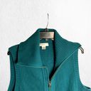 cj banks Dark Aqua Blue Green Sleeveless Zip Sweater Wm 1X Photo 2